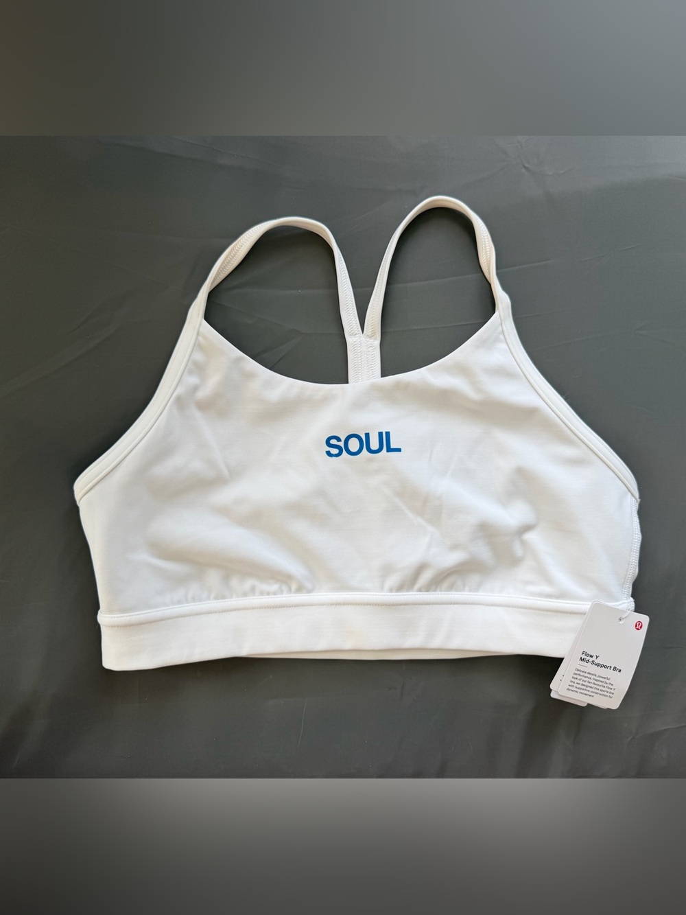 $68 lululemon athletica White Flow Y SOUL Bra